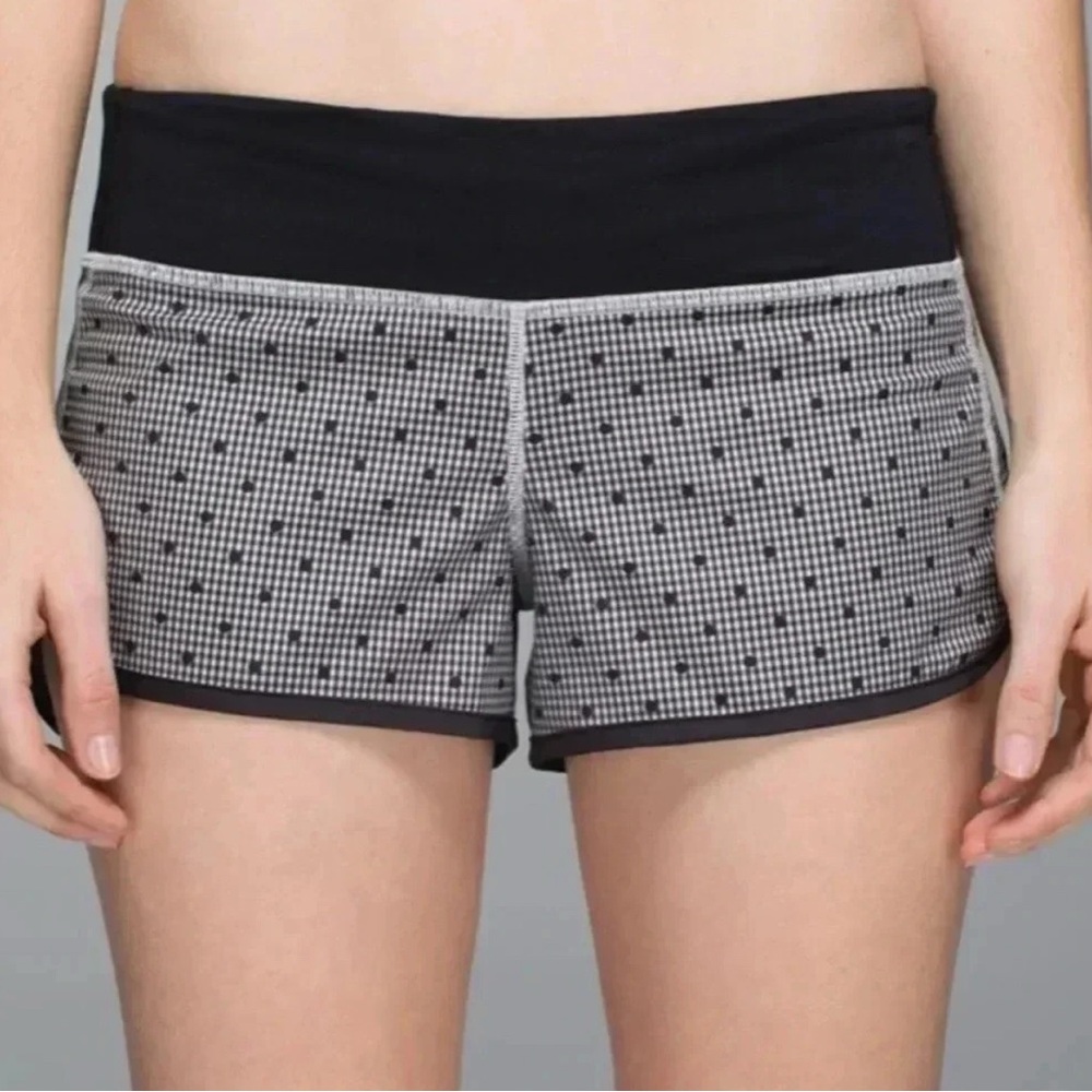 Lululemon Athletica Black and White Athletic Shorts